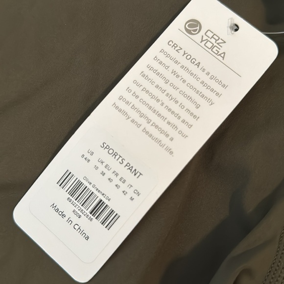CRZ Yoga Leggings Olive Green Small 4/6 BNWT - Picture 5 of 7